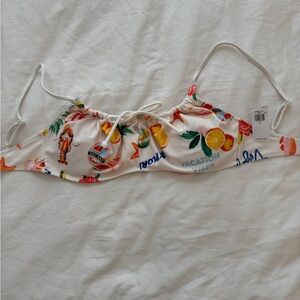 Old Navy Floral Graphic Bikini Top - Go Fish Print